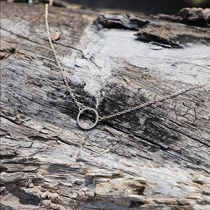 Moon Circle Necklace Dainty Chain Boho Jewelry